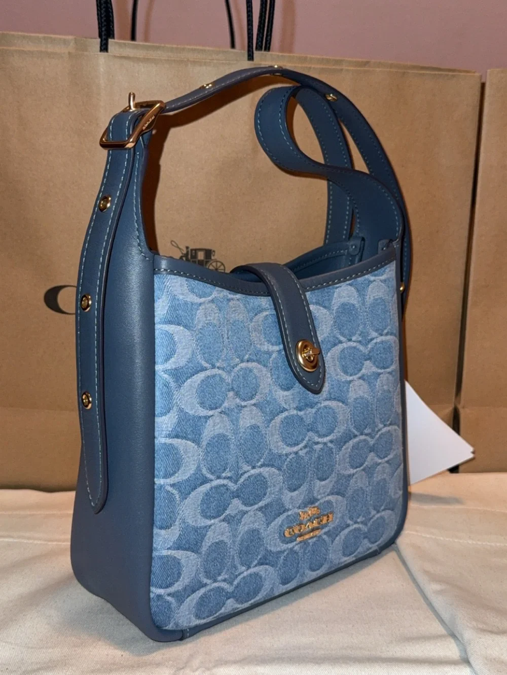 Hadley Small Crossbody in Signature Denim